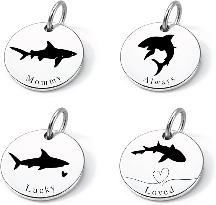 SM Design Mama Animal Charm Set – Set of 4 Stainless Steel Charms – Motherhood & Family Keepsake Jewelry Charmss
