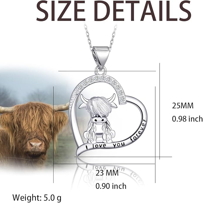 Animal Necklace Cat/Fox/Otter/Sloth/Cow/Highland Cow/Koala Necklace Cute Animal Jewelry Gifts for Women