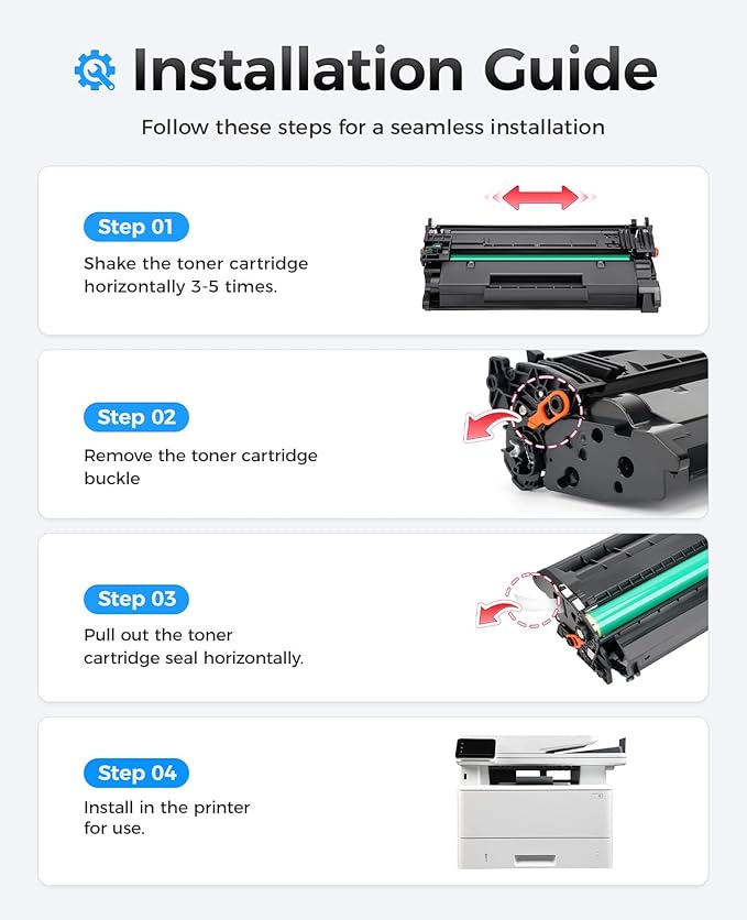 26A Black Toner Cartridge 2-Pack with chip High Yield Replacement for HP 26A CF226A Compatible with HP LaserJet Pro MFP M426fdn M426fdw M402dn M402dne M402dw M402n Printer M426 M402 Series Ink Copy