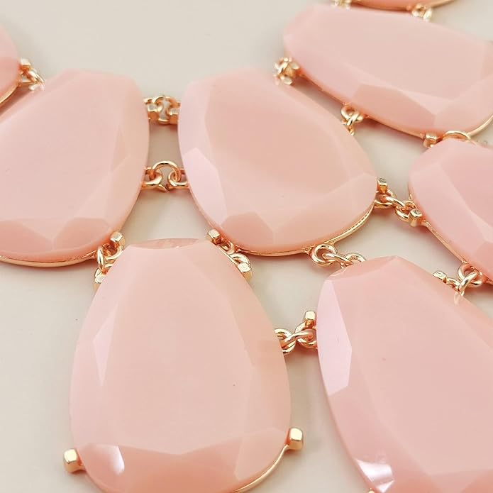 Firstmeet Chunky Bubble Statement Collar Necklace with Earrings for Women