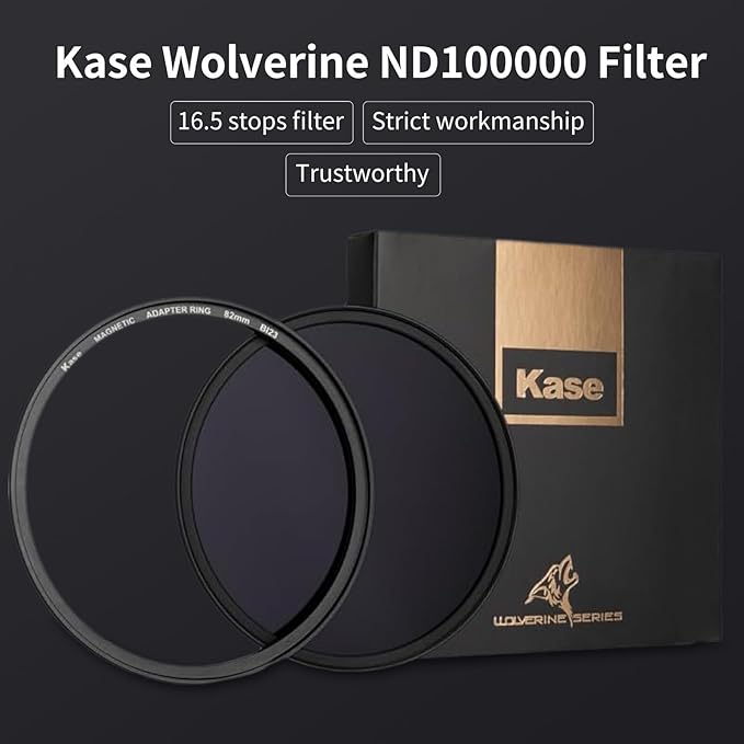 Kase Wolverine 95mm ND100000 16.5 Stop Magnetic Neutral Density Filters Incl Adapter