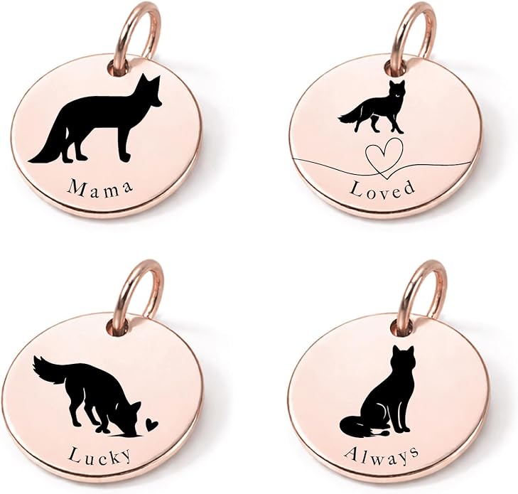 SM Design Mama Animal Charm Set – Set of 4 Stainless Steel Charms – Motherhood & Family Keepsake Jewelry Charmss