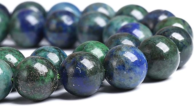6MM 60PCS Natural Stone Lapis Chrysocolla Loose Beads for Jewelry Making DIY Bracelet