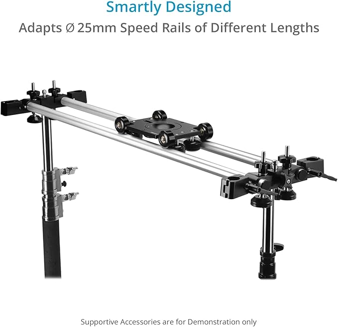 PROAIM Polaris Mini Portable Video Camera Dolly w Universal Track Ends | Mitchell & 75mm Bowl Mount | Compatible Track Rail Diameter – Ø 32‐34mm | Offers Payload of 34kg / 75lb (DL-PLRS-M01)
