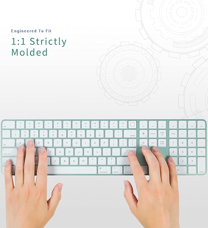 [Not for 2024 Release A3119] Keyboard Cover for iMac Magic Keyboard (Model A2520, Touch ID, with Numeric Key) - Ultra Thin, Protective and Clear Keyboard Cover Protector Skin
