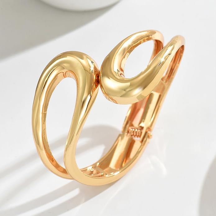 Otxas Chunky Bracelet for Women Irregular Cuff Bracelets for Women Trendy Statement Bangle Bracelet Jewelry Gifts