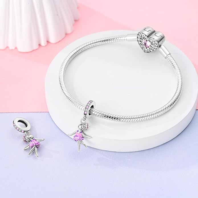 MULA 925 Sterling Silver Charms for Bracelets and Necklaces Airplane Passport Dangle Pendants Beads Butterfly Dragonfly Charms Jewelry Charm for Women