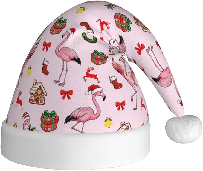 Christmas Santa Hat for Adults,Holiday Unisex Xmas Hat for New Year Party Headwear