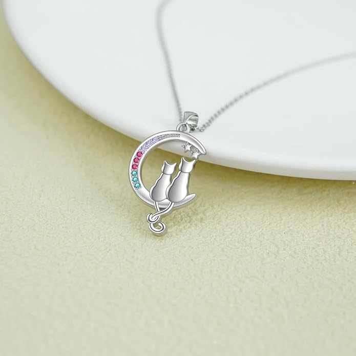 Animal Necklace Cat/Fox/Otter/Sloth/Cow/Highland Cow/Koala Necklace Cute Animal Jewelry Gifts for Women