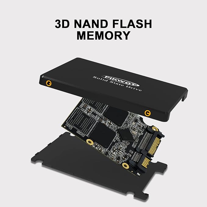 FS810 128GB SSD, 2.5" SSD SATA III 6Gb/s, Solid State Drives, Up to 560MB/s, 3D NAND TLC Flash, Internal SSD for Desktops and Laptops(Black)