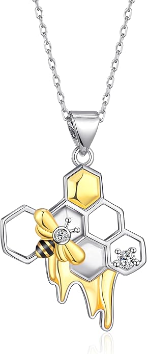 Flower Necklace Tulip/Sunflower/Daisy/Bee Pendant Necklaces Jewelry for Women Mom Gifts