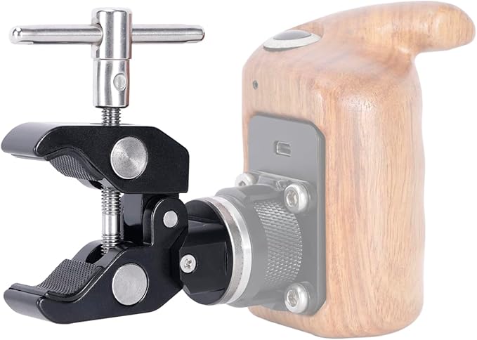 NICEYRIG Super Clamp to Rosette Mount Adapter, Maximum 50mm Adjustable Jaw Applicable for Desk Tripod Monopod Studio Light Stand - 593