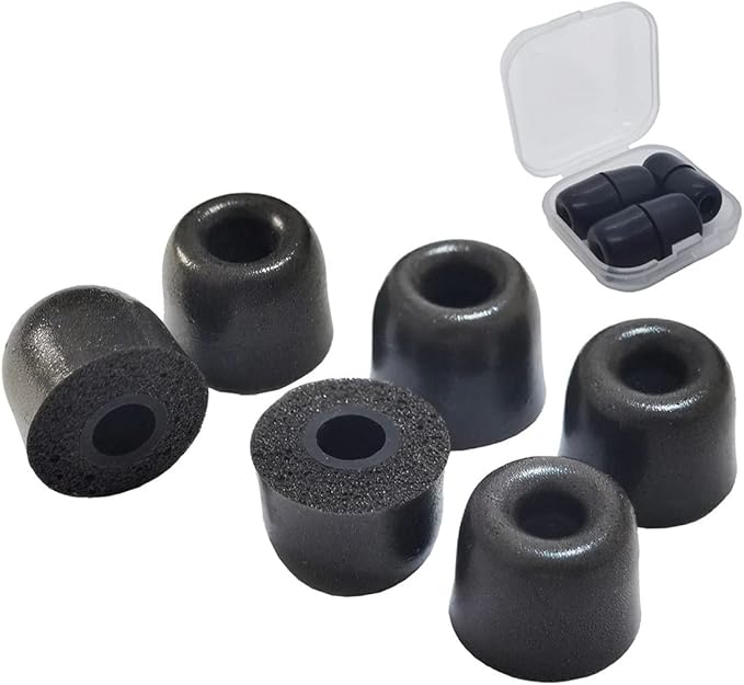 Memory Foam Tips for JayBird Earbuds Series 60S Slow Rebound Replacement Ear Tips for JayBird Tarah JayBird Run Air JayBird Freedom JayBird X4 X3 X2 Earbuds 3 Pairs M