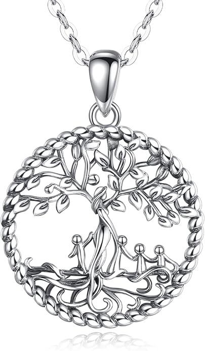 Vito 925 Sterling Silver Tree of Life Necklace for Women, Mother Tree Pendant for Mom Mother Necklace Mother's Day Jewelry Gift for Wife Grandma, 18/22 Inch Chain
