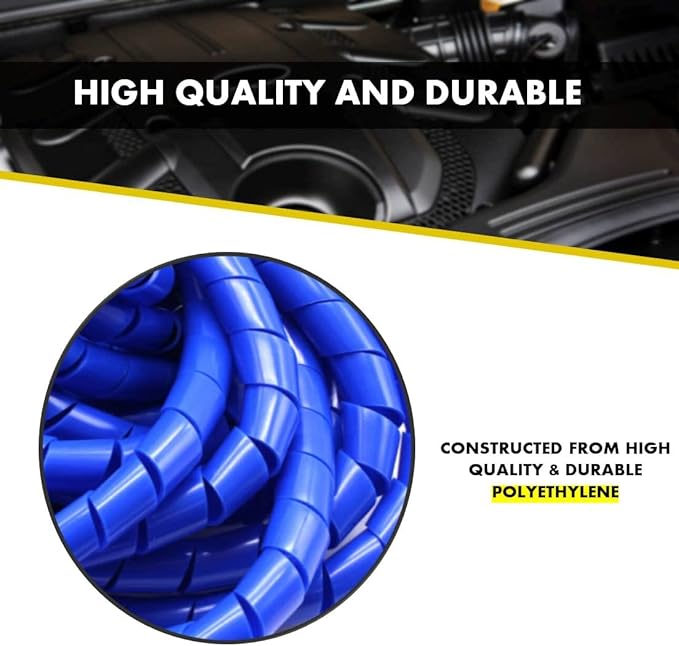 Kable Kontrol Vortex Spiral Cable Wrap - 1/2” Inch 100’ Feet Long - Hose Protector Flexible Polyethylene Wire Conduit Tubing Cable Sleeve Cord Cover to Organize Wires – Black