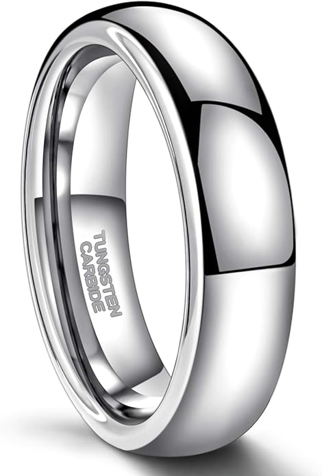 Greenpod 2mm 4mm 6mm Tungsten Wedding Bands Ring for Women Men Rose Gold Plated/Silver/24K Gold Plated/Black Polished Slim Engagement Promise Rings Comfort Fit Size 4-13