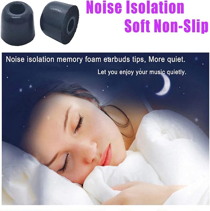 Memory Foam Tips for JayBird Earbuds Series 60S Slow Rebound Replacement Ear Tips for JayBird Tarah JayBird Run Air JayBird Freedom JayBird X4 X3 X2 Earbuds 3 Pairs M