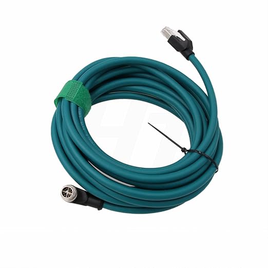 M12 Ethernet Cable for Microscan Hawk MV-4000 Cognex 2800 370 Camera Sensor Reader, 8 Pin X Coded to RJ45 CAT-7e (8m)