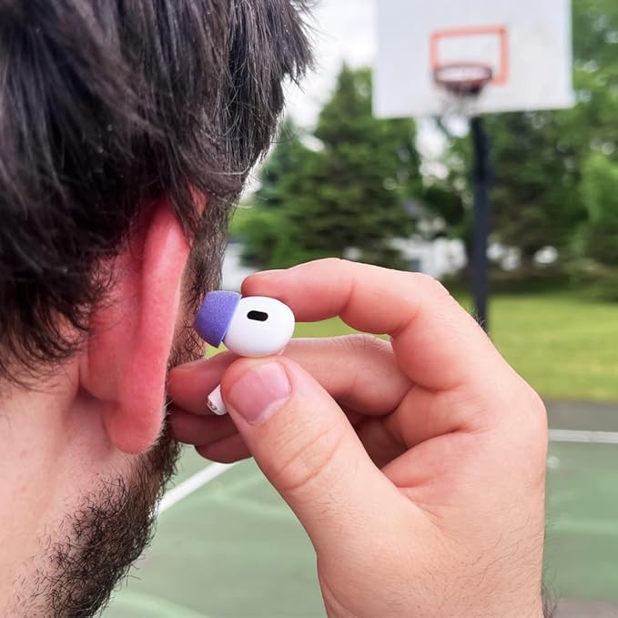 Comply Memory Foam Replacement Earbud Tips for Apple AirPods Pro 1 & 2 | Ultimate Comfort, Secure Fit, Superior Noise Isolation | Anti Slip, Prevent from Falling Out | Blue, Medium (3 Pairs)