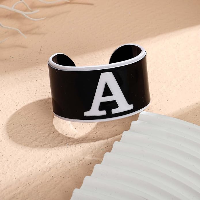 LILIE&WHITE Acrylic Monogram Resin Bracelet for Women Trendy Acrylic Statement Bracelets Jewelry Gift