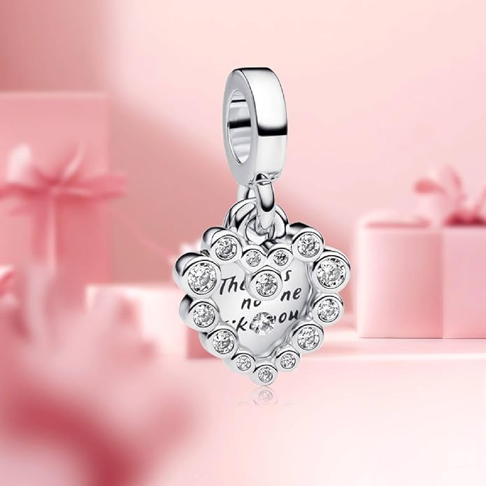Family Mom Heart Charms 925 Sterling Silver Bead for Bracelets and Necklaces For Women Jewelry Present