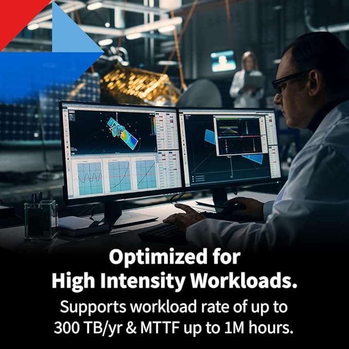 Toshiba X300 PRO 6TB High Workload Performance for Creative Professionals 3.5-Inch Internal Hard Drive – Up to 300 TB/Year Workload Rate CMR SATA 6 GB/s 7200 RPM 512 MB Cache - HDWR760XZSTB