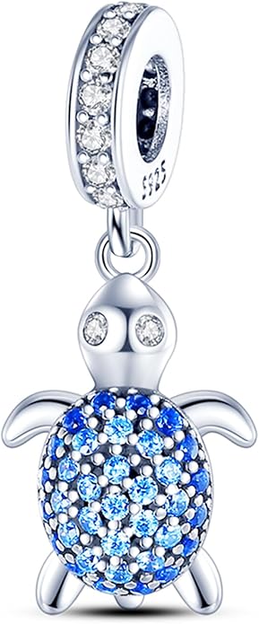 925 Sterling Silver Charms Bead for Bracelets Necklaces, Star Moon Crescent Sun Solar Pendent, Blue Ocean Starfish Shells Turtle Crab Starry Sea Cute Jewelry Birthday Gifts for Women Men