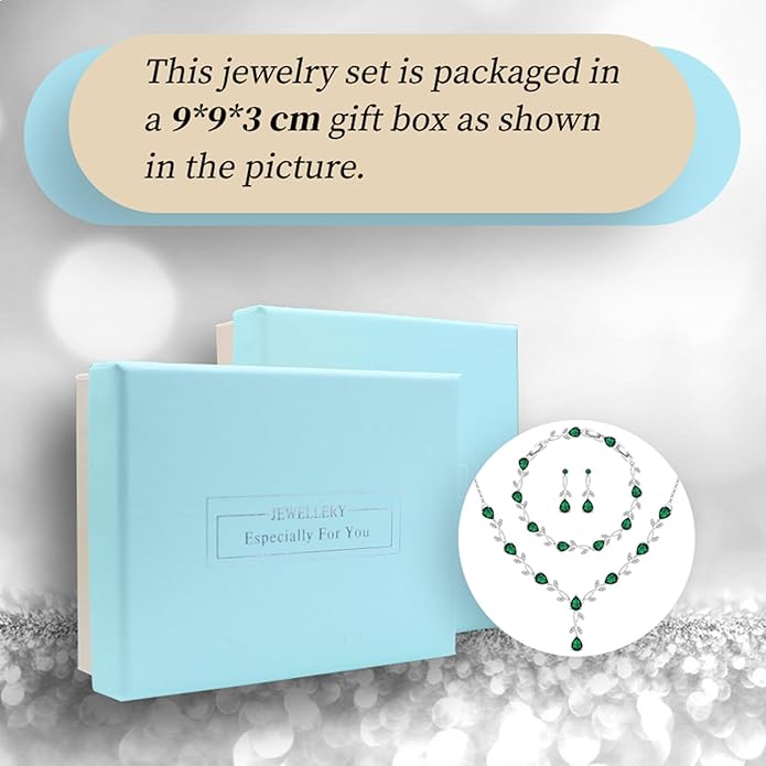 GZWHD Wedding Jewelry Sets for Bride Bridesmaid Women Cubic Zirconia Necklace Earrings Bracelet Set Gift for Mother Friend Wife Daughter Sister Party Prom Jewelry