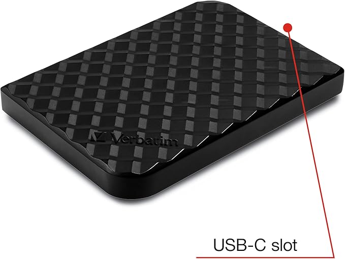 Verbatim 256GB Portable SSD External Hard Drive Store ‘n’ Go USB 3.2 Gen 1 USB-C Adapter Included - External Solid State Drive