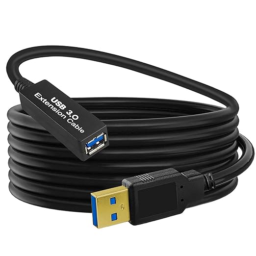 16.4FT USB 3.0 Extension Cable,USB Extension Cord A-Male to A-Female,Compatible with Oculus Quest 3 VR,Headset,Hard Drive,Printer,Keyboard, Mouse,PS4 and More