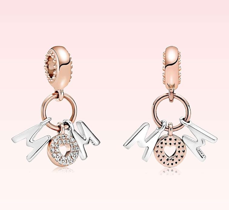 Family Mom Heart Charms 925 Sterling Silver Bead for Bracelets and Necklaces For Women Jewelry Present