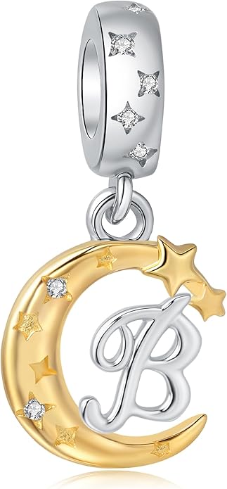 925 Sterling Silver Letter Charms fit Pandora Charms Bracelets fit Women Christmas Birthday Gift