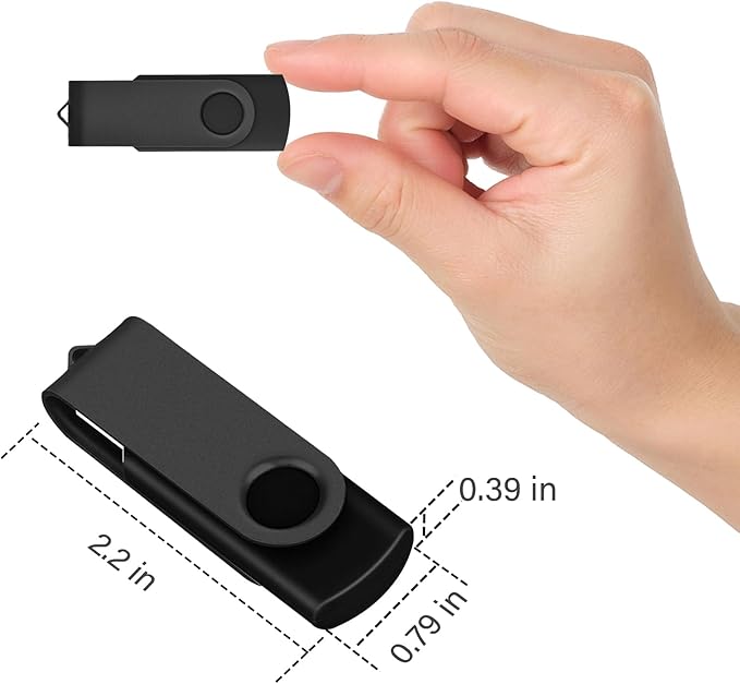 EASTBULL 8GB USB Flash Drive Bulk Thumb Drives 50 Pack with Lanyards USB 2.0 Memory Sticks Zip Drive Pen Drive for Storage and Backup Black 50PCS 8GB