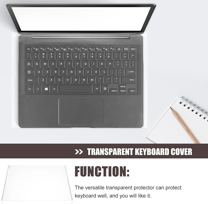 Veemoon Computer Acrylic Keyboard Cover Clear Mechanical Keyboard Dust Cover Computer Transparent Protector Protective Case 15.6inch Laptop Mouse