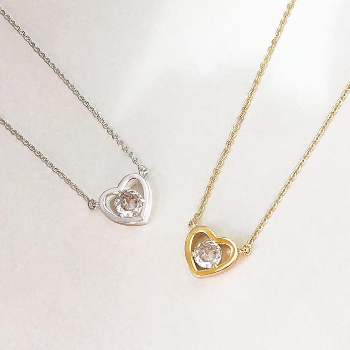 Zeffy Dainty Gold Heart Necklace for Women Trendy 14K Gold/Silver Plate Cute Heart Pendant Choker Necklaces Gold Love Heart Chain Necklace for Women Dainty Gold Jewelry Gifts for Women