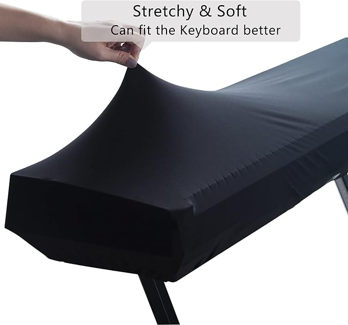 Piano Dust Cover 61-88 Keys Weighted Keyboard Small Keyboard Piano Covers Waterproof Locking Clasp Keep It From Dust and Dirt (61-76 KEYS)