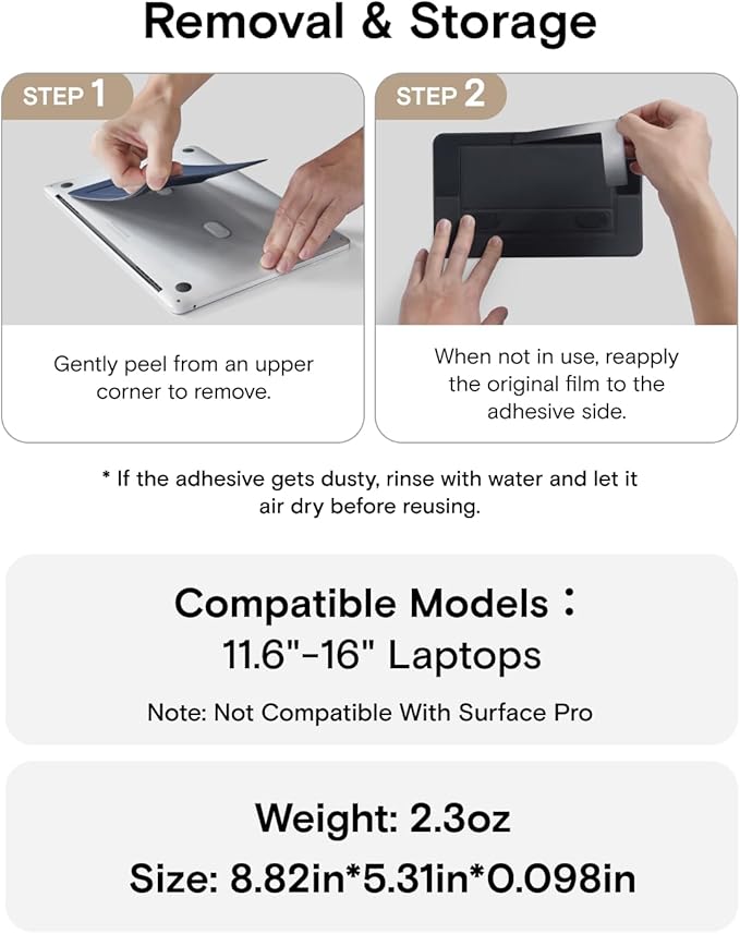 MOFT Laptop Stand for Desk, Adhesive Airflow Laptop Cooling Riser for Heat Dissipation with 2 Adjustable Viewing Angles, Foldable & Portable Computer Stand Compatible with Laptops 11"-16", Cool Grey