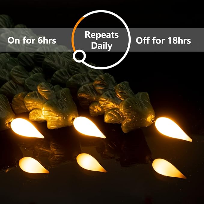 Homemory 3 PCS Flameless Taper Candles with 6-Hours Timer, 9.5 Inches Christmas Tree Candlesticks, Real Wax Battery Operated Window Candles with 3D Flickering Flame for Fireplace Christmas