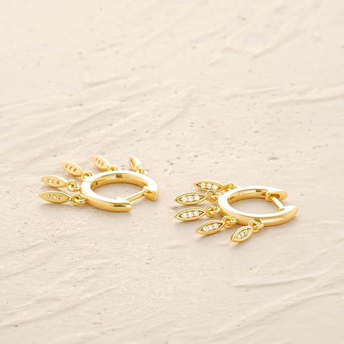 MYEARS Women Earrings Gold Huggie Hoop Ear Stud Cuff 14K Small Simple Hypoallergenic Everyday Jewelry