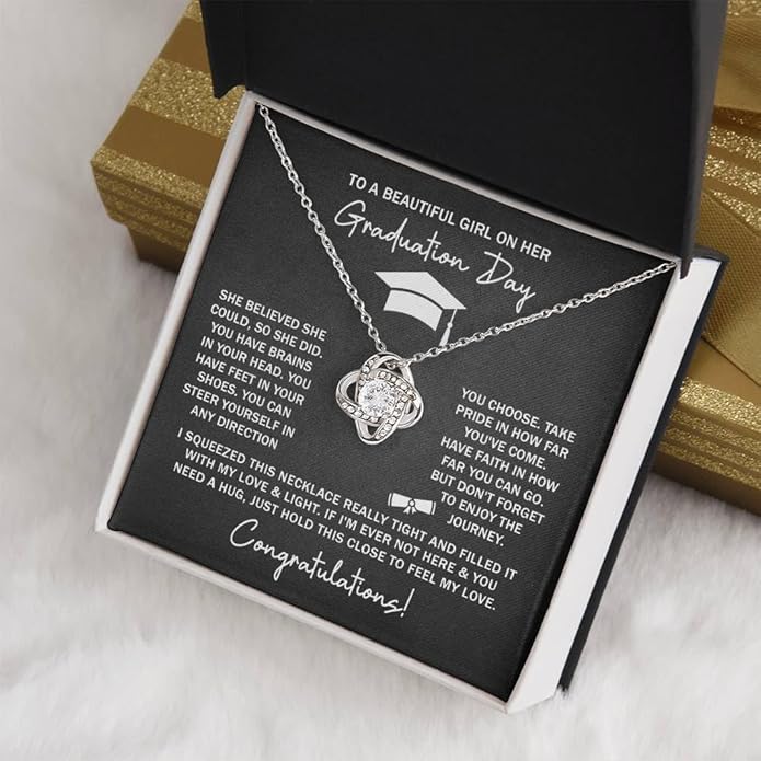 2025 Graduation Gifts for Her | Inspirational Graduation Necklace with Message Card & Gift Box | Jewelry for Women, Daughter, Girlfriend, Sister, Classmate | High School & College Grad Gift