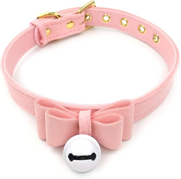 Bell Choker Collar Necklace Lolita Bow Collar Cat Kitty Velvet Necklace