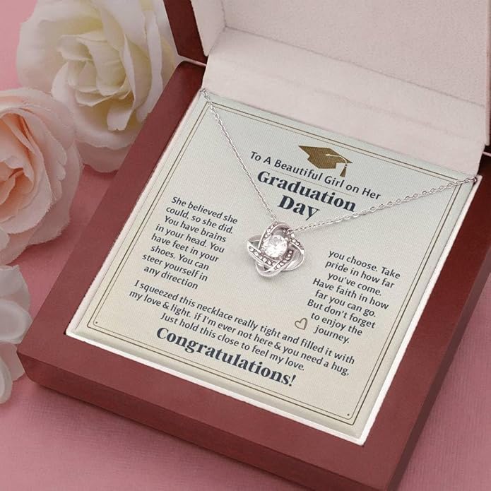 2025 Graduation Gifts for Her | Inspirational Graduation Necklace with Message Card & Gift Box | Jewelry for Women, Daughter, Girlfriend, Sister, Classmate | High School & College Grad Gift