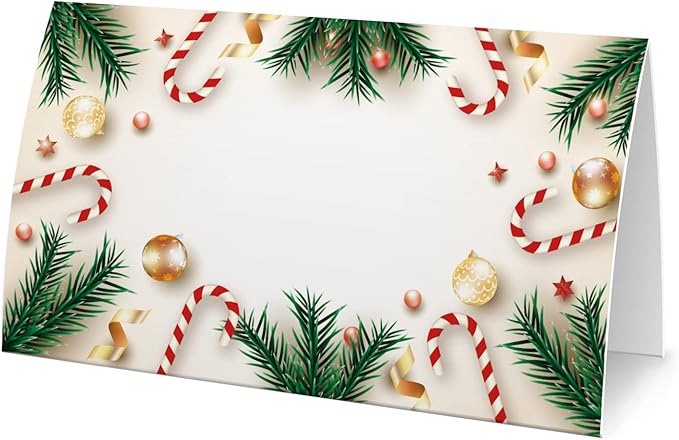 Christmas Food Tent Labels(25 pack) - Table Place Cards - Perfect for Banquet, Buffet Food Label, Party