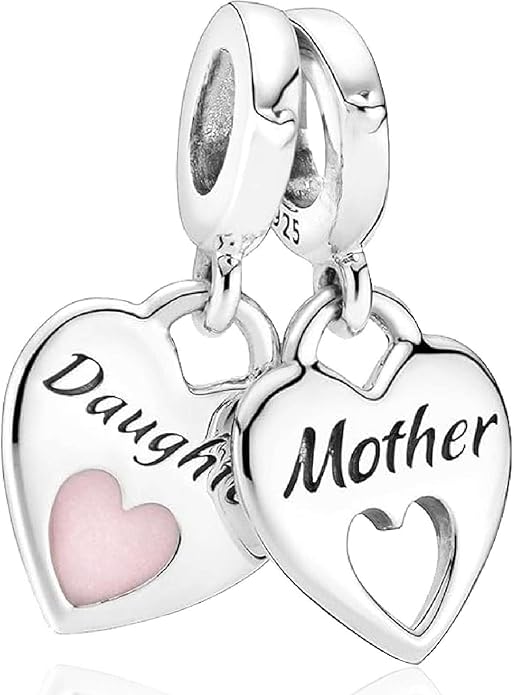 Family Mom Heart Charms 925 Sterling Silver Bead for Bracelets and Necklaces For Women Jewelry Present
