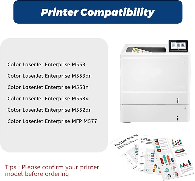 508A Cyan Toner Cartridge, Replacement Compatible for HP M553 508A 508X CF361A CF361X for Color Enterprise M553dn M553n M553x MFP M577 M577z M577dn M577f M577c Printer (1-Pack)