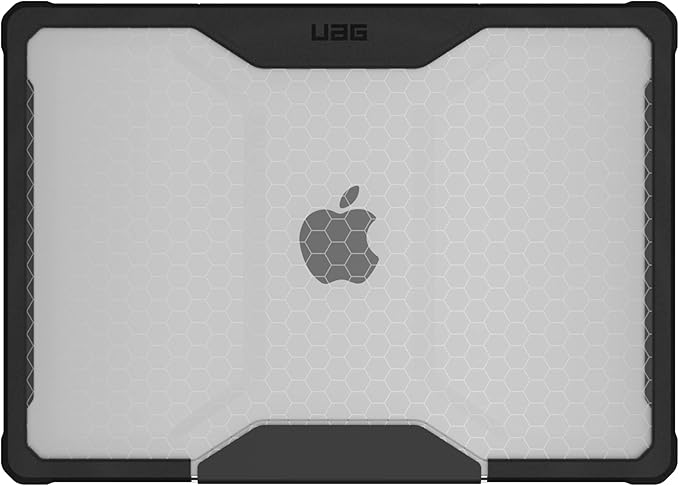 URBAN ARMOR GEAR UAG Designed for MacBook Pro 14 inch Case 2023-2024 M4 M3 Max/Pro (A2918 A2992 A2992 A3112 A3401 A3185) Rugged Touch ID Military Grade Plyo Laptop Cover, Translucent Clear Ice