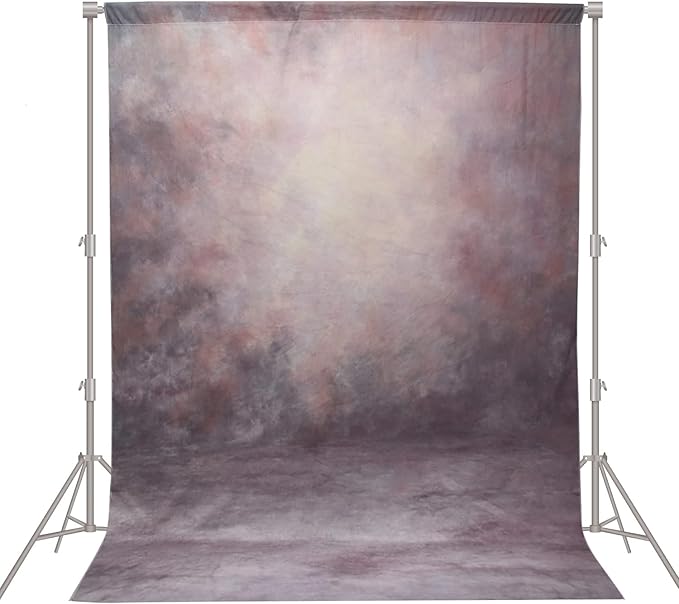 Abstract Professional Photography Backdrop for Portrait Photo Props Booth Background Photoshoot Studio with Polyester Fabric Roller Pocket on Top (8x12,Purple,No Stand)