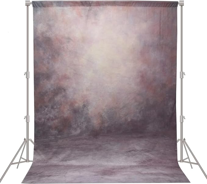 Abstract Professional Photography Backdrop for Portrait Photo Props Booth Background Photoshoot Studio with Polyester Fabric Roller Pocket on Top (6x8ft,Purple,No Stand)