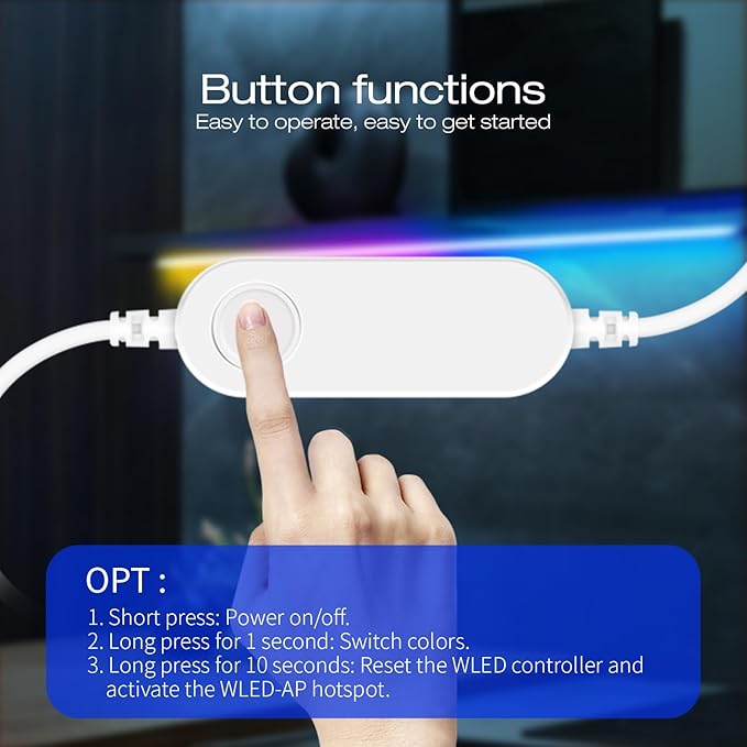 GLEDOPTO WLED ESP8266 Mini LED Controller DC12-24V RGB IC Digital Dynamic Light WS2811 WS2812 WS2812b SK6812 WS2815 Flexible DIY FCOB Addressable LED Strip
