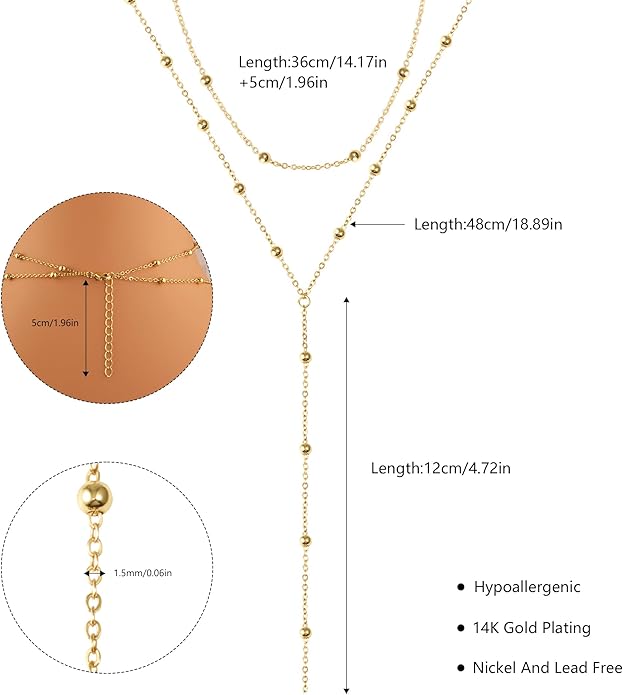 BOUTIQUELOVIN 14K Gold Plated Lock Necklace for Women Paperclip Link Chain Padlock Necklace Non-Tarnish